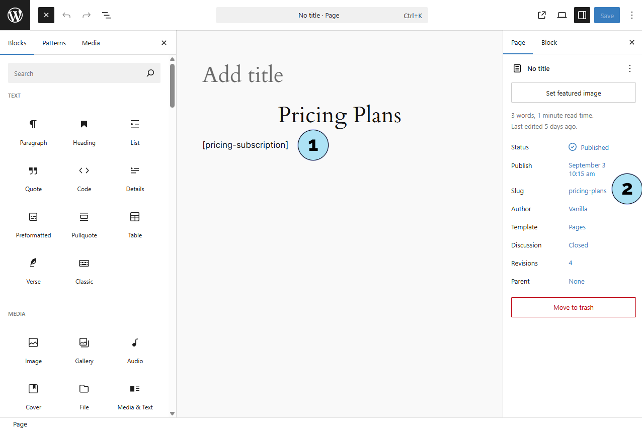 [pricing-subscription] sur la page des plans